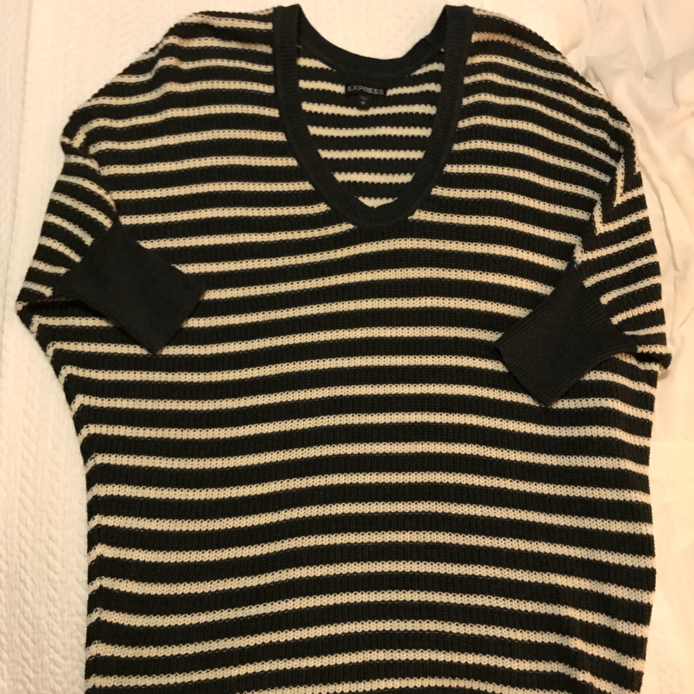 Express Striped Slouch Sweater